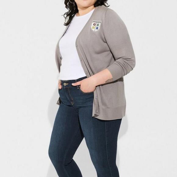 Torrid Harry Potter Hogwarts Cardigan Hufflepuff Gryffindor Ravenclaw Sweater 1X - Picture 3 of 8